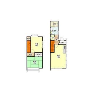 神奈川県小田原市酒匂1【一戸建】の間取り