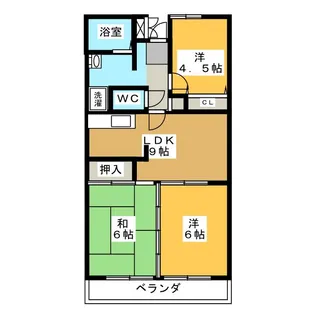 サニーハイツ花みずき【1階】の間取り