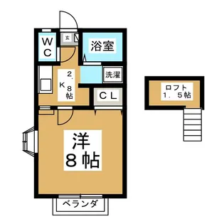 エクセルシャトー【1階】の間取り