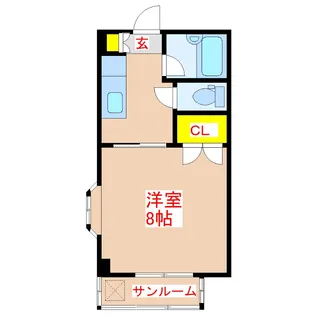 太陽ハイツ【4階】の間取り