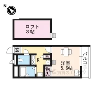 レオパレス琵琶湖【3階】の間取り