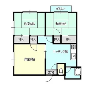 小笠原アパート【1階】の間取り