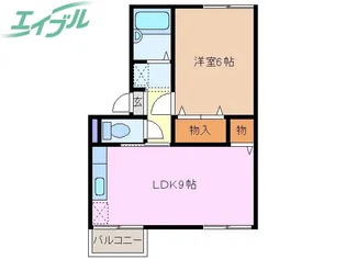 シャルムマスダI A棟【1階】の間取り
