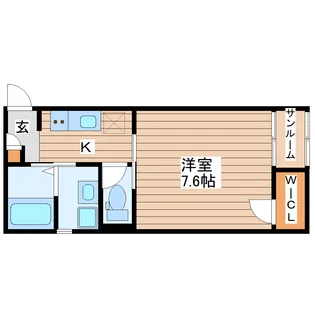 1Kの間取り画像