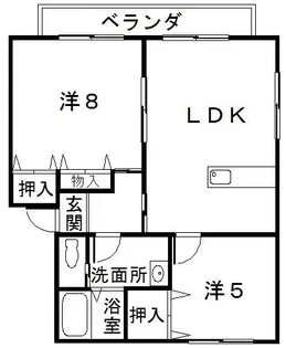 ウッディハウスI【1階】の間取り