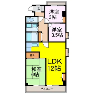 茨城県古河市東1【マンション】の間取り