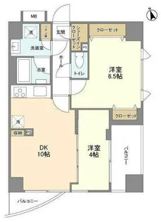 パークフラッツ芝浦【9階】の間取り