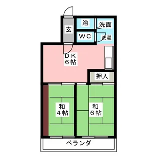 コーポ稲永 北館【3階】の間取り