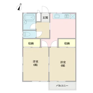 カクサンハイツ【1階】の間取り