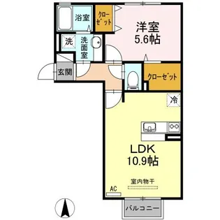 エース スクエア妻崎【2階】の間取り