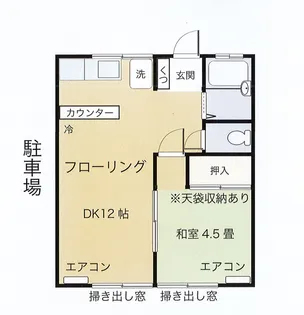 リヴェール大久保【1階】の間取り