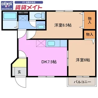 ヴィア・ラッテア A棟【1階】の間取り