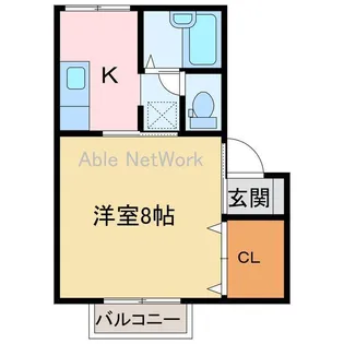 コスモハイツ【2階】の間取り