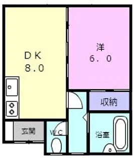和歌山県有田郡湯浅町大字湯浅【アパート】の間取り