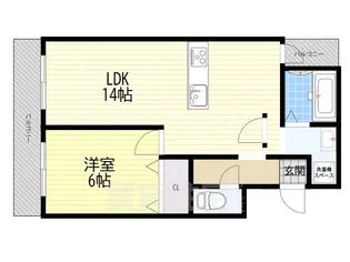 麻田レインボーハイツ【3階】の間取り