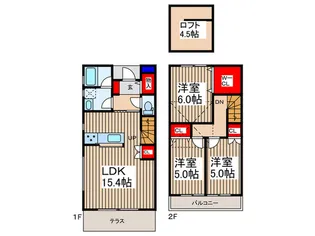 埼玉県川越市大字寺尾【一戸建】の間取り