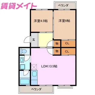 コーポダイシン【3階】の間取り