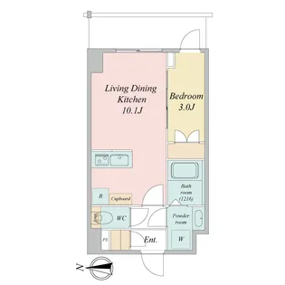 LIME RESIDENCE KAWAGUCHI EAST【4階】の間取り