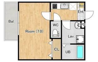 ジーメゾン福生牛浜リント【2階】の間取り