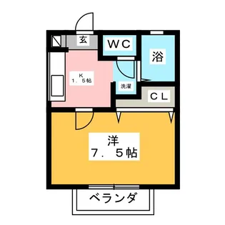 メゾン・シャルム【1階】の間取り