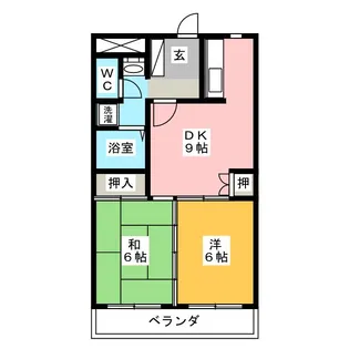 ヘルメス若宮【3階】の間取り