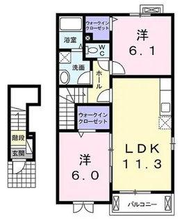 メープルハウス【2階】の間取り