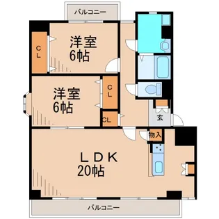 リバージュ湘南【5階】の間取り