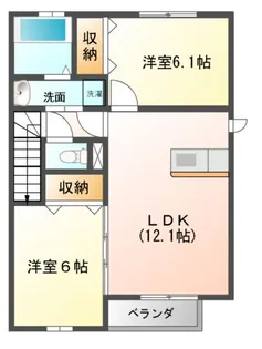 青森県八戸市類家5【アパート】の間取り