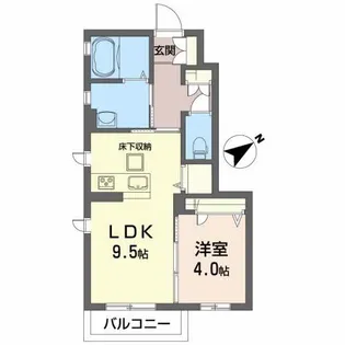 シャーメゾン スズラン【1階】の間取り
