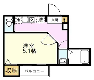 東京都府中市西府町2【アパート】の間取り