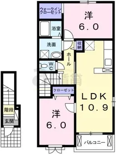 東京都練馬区大泉町4【アパート】の間取り
