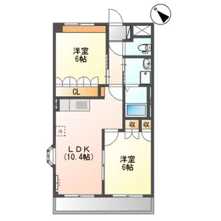ロイヤルハイツ【2階】の間取り