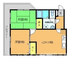 福岡県糟屋郡志免町志免東2【マンション】の間取り