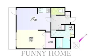 1DKの間取り画像