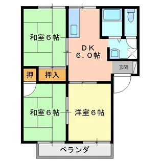 徳島県徳島市新浜本町3【アパート】の間取り