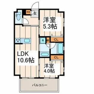 東京都墨田区亀沢2【マンション】の間取り