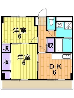 シャトーホソダB【2階】の間取り