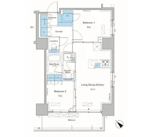 東京都北区滝野川6【マンション】の間取り