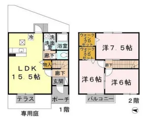 大阪府堺市中区福田【一戸建】の間取り