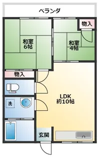 栄美グランドハイツ【2階】の間取り
