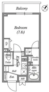 ルネサンスコート王子【4階】の間取り