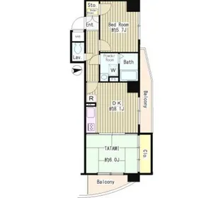 レジデンス武蔵野【5階】の間取り