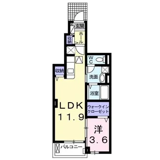 大阪府大東市寺川3【アパート】の間取り