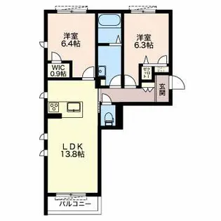 カサベージャ【3階】の間取り