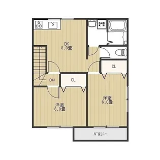 T・Bハイツ龍舞【2階】の間取り