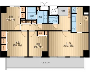 リバーサイド隅田セントラルタワーパレス【21階】の間取り