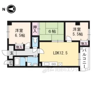 フォートレス朱雀野【3階】の間取り