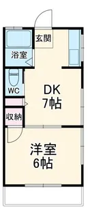 コーポおおかわら【1階】の間取り
