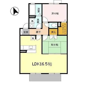 大阪府池田市神田4【アパート】の間取り