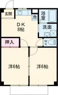 はやしはうすA【1階】の間取り